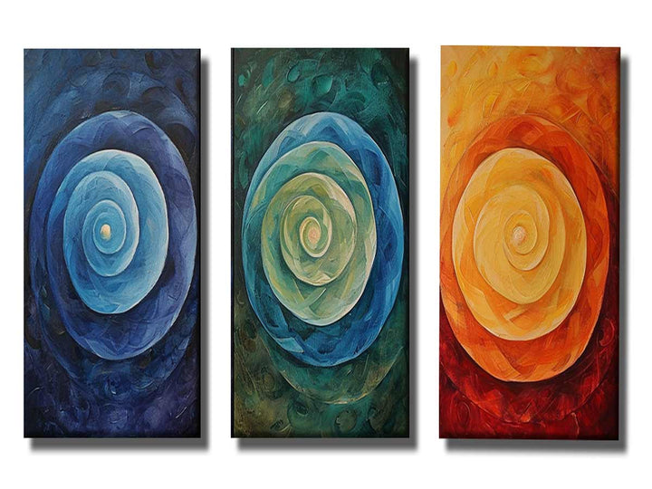 3 Panel Circles Painting
