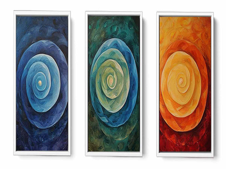 3 Panel Circles Painting