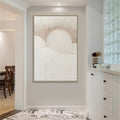 Brown And White Modern Abstract Painting