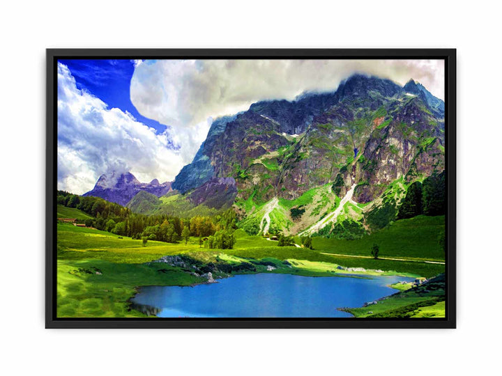 Mountain Lake Painting 