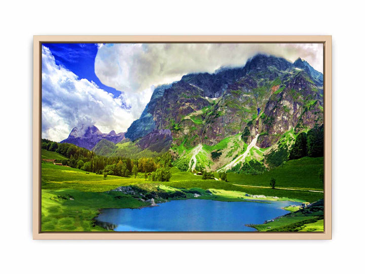 Mountain Lake Painting 