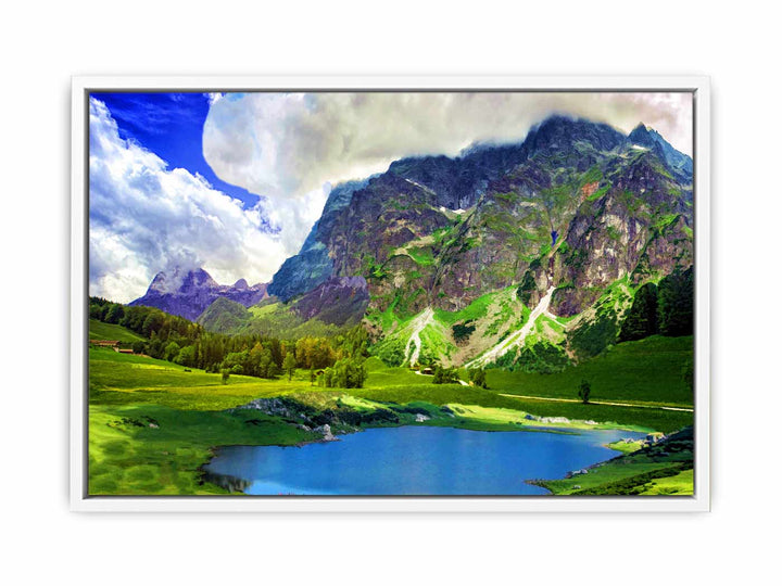 Mountain Lake Painting 