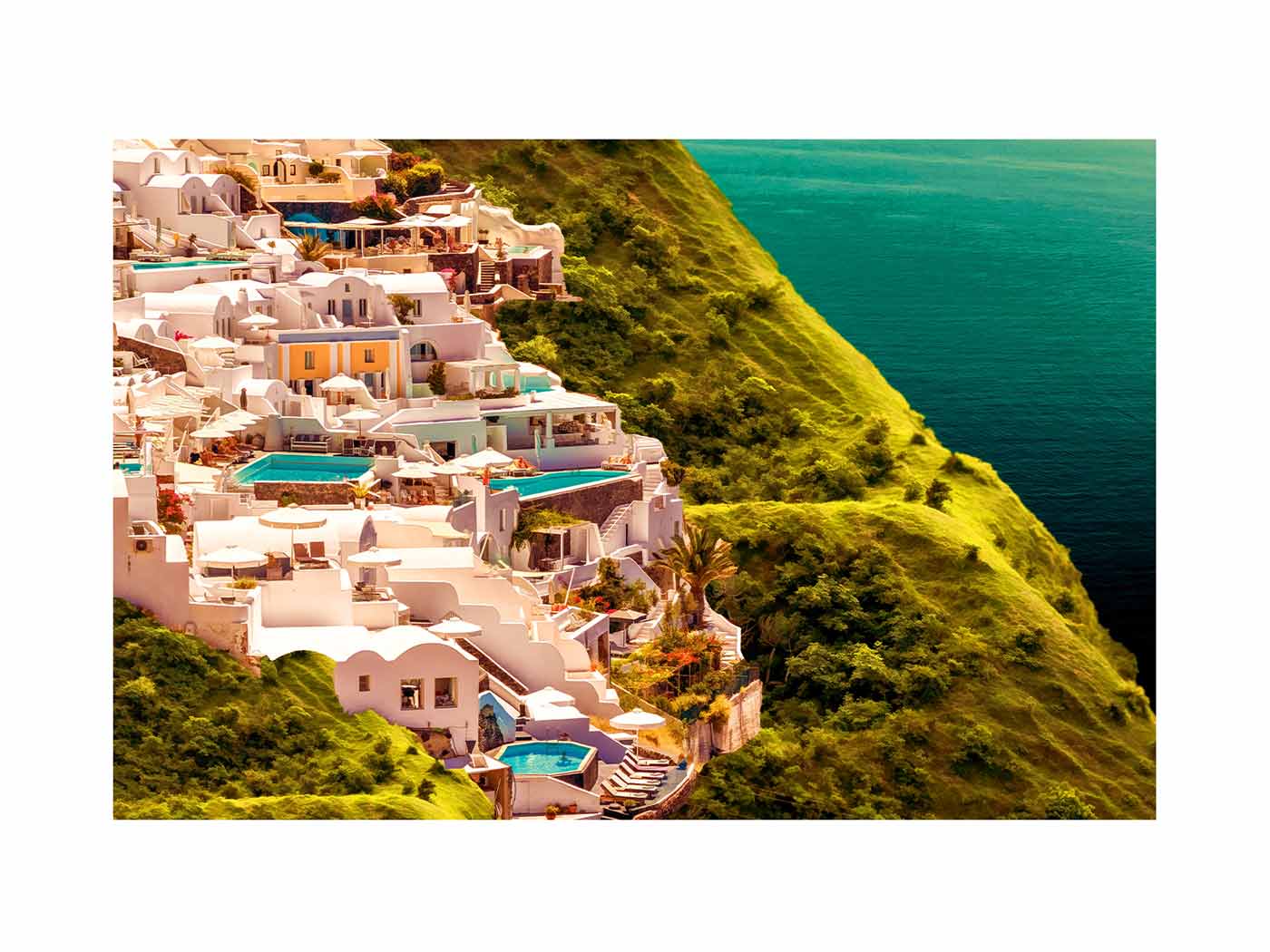 Santorini Oil Painting  