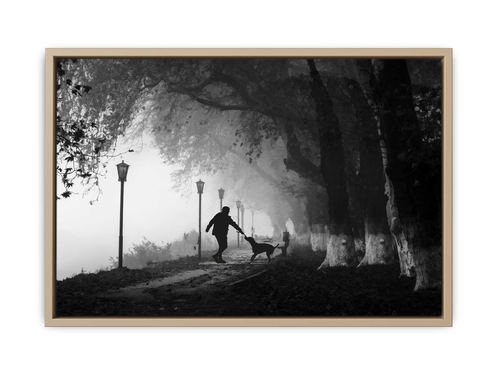 Wal with the Dog Painitng 