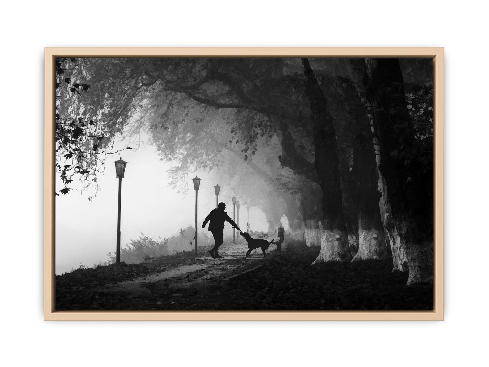 Wal with the Dog Painitng 