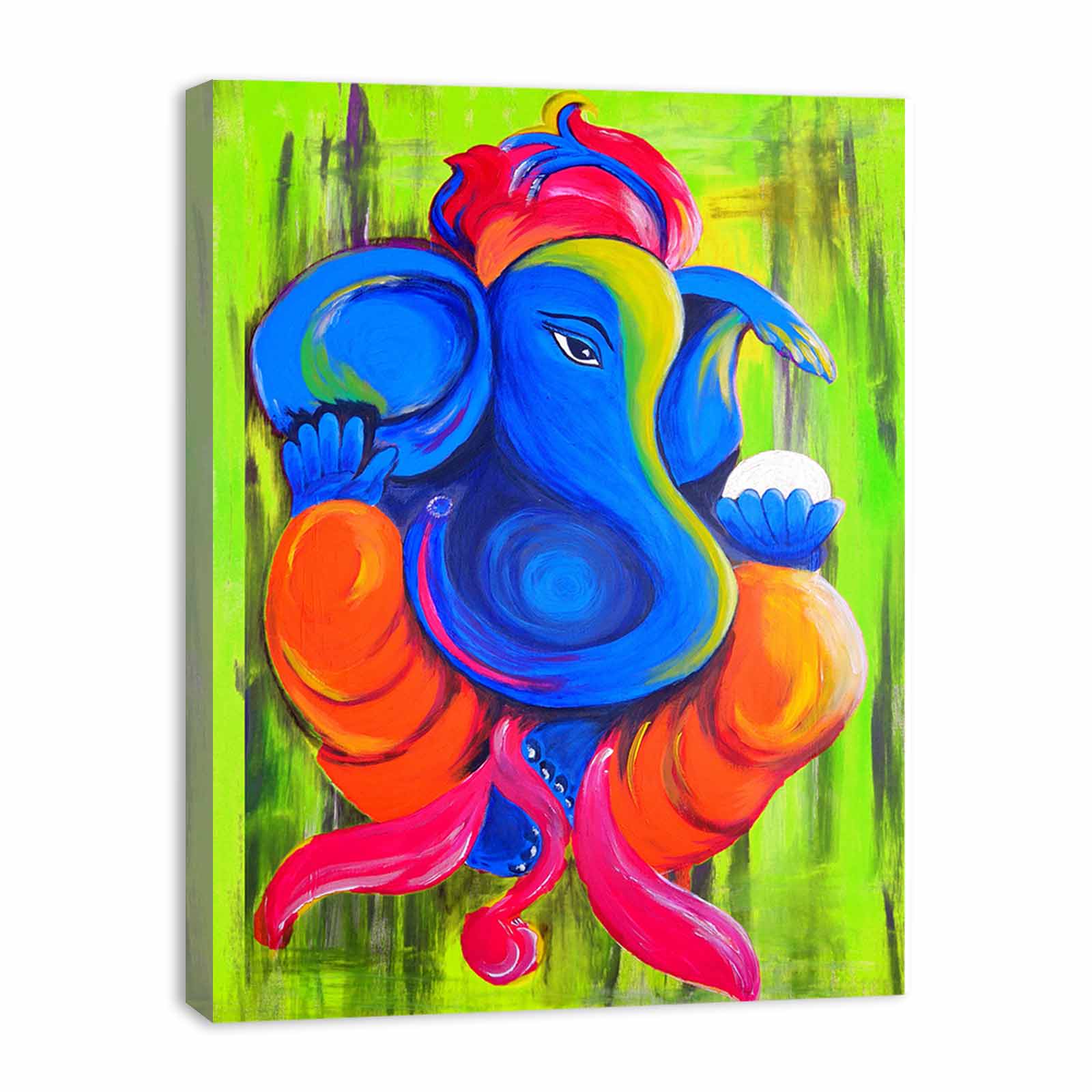 Ganesha Green Painting 
