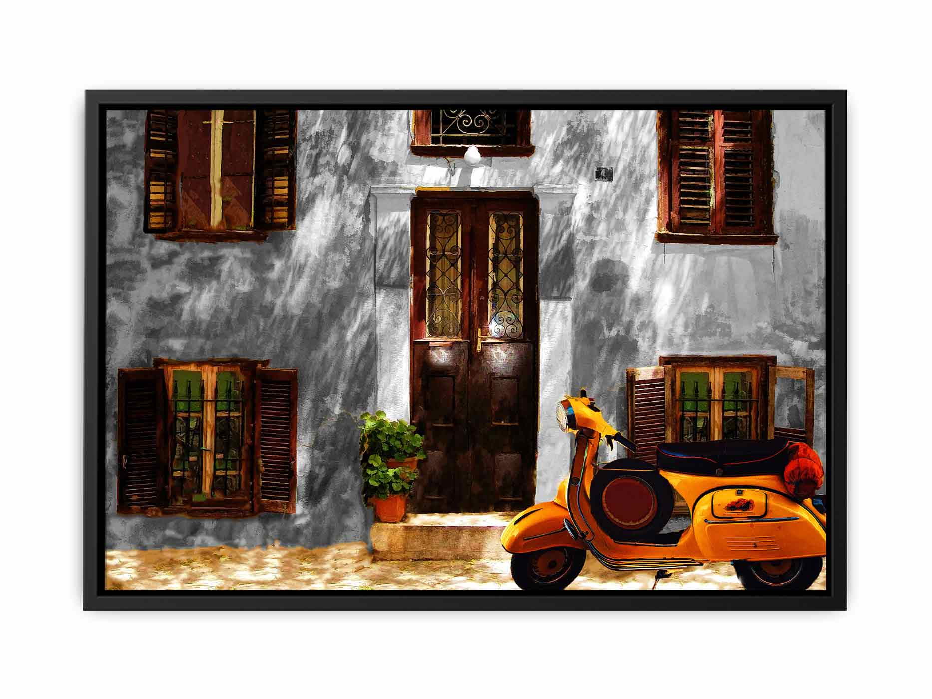 Vespa at Door Painting 