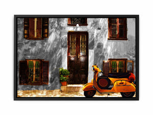 Vespa at Door Painting 