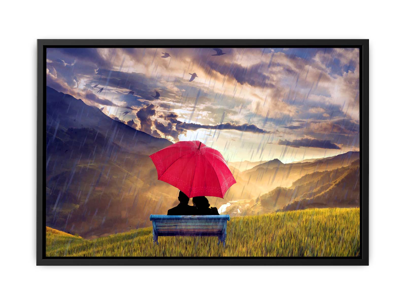 Red Umbrella Painting 