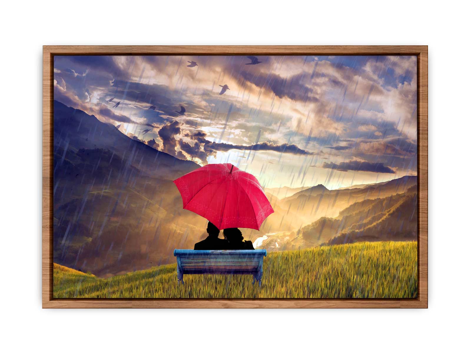 Red Umbrella Painting 