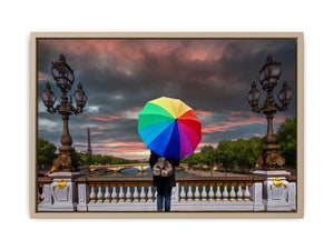 Glimpse of Eiffel Tower Painting 