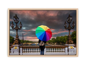 Glimpse of Eiffel Tower Painting 