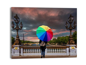 Glimpse of Eiffel Tower Painting 