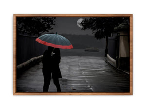 Grey Couple Umbrella Painting 