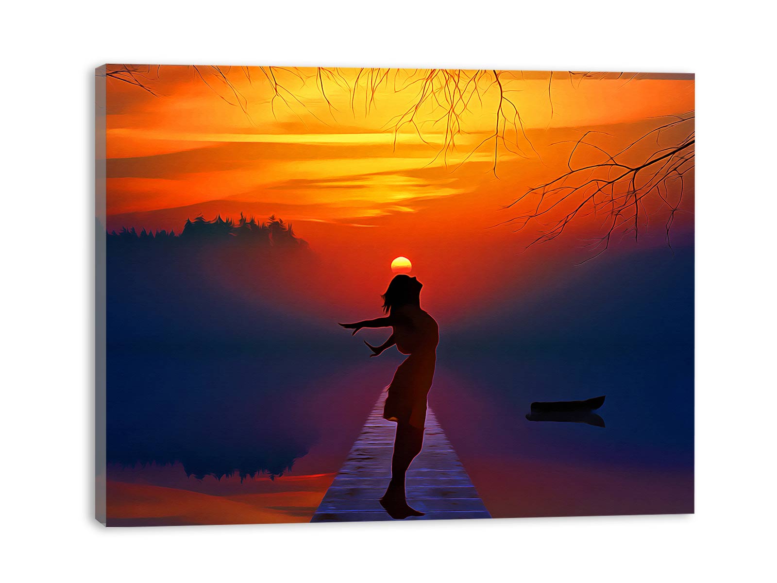 Sunrise Ocean Love in the Air Painting