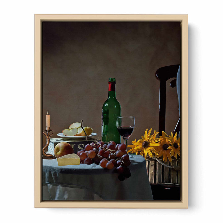 Vintage Wine Glass Painting 