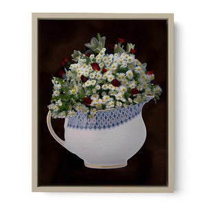 White Yellow Flowers  Painting 