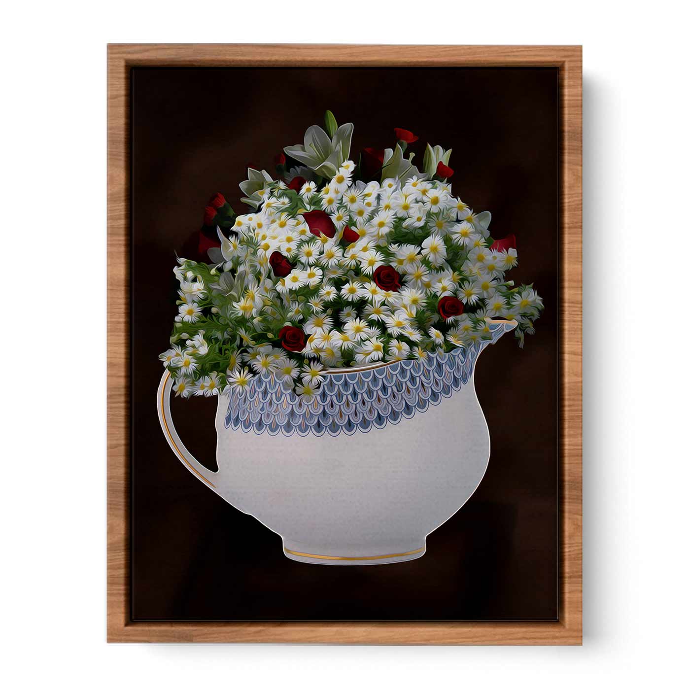 White Yellow Flowers  Painting 