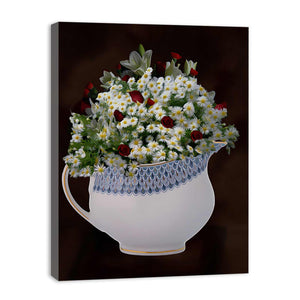 White Yellow Flowers  Painting 