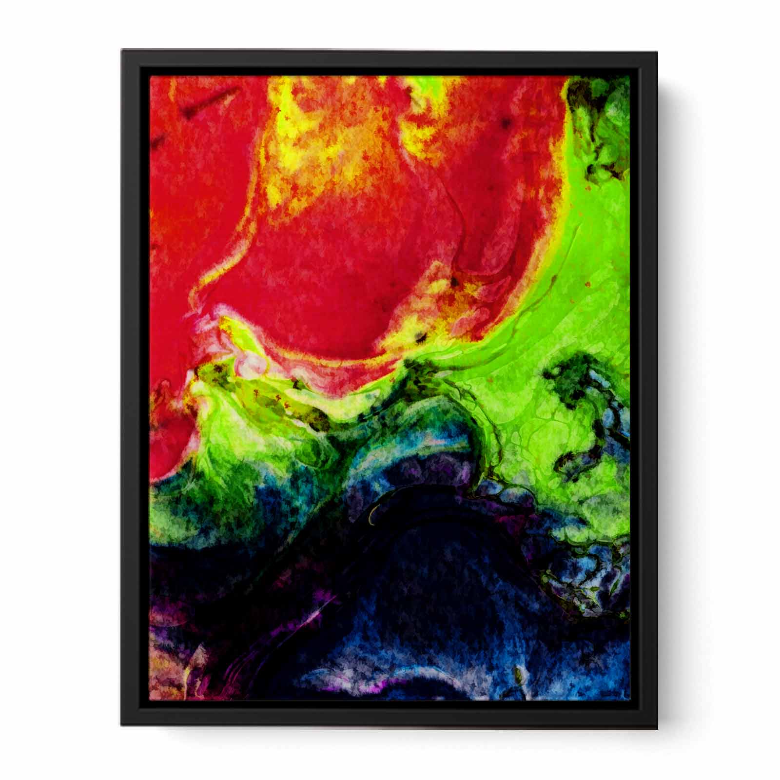 Green Red Abstract Painting 