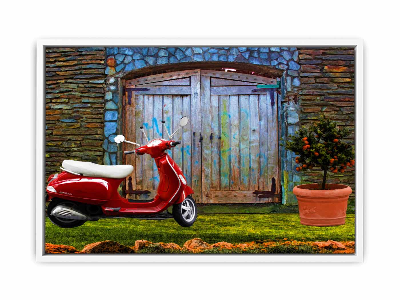Vintage Vespa Painting 