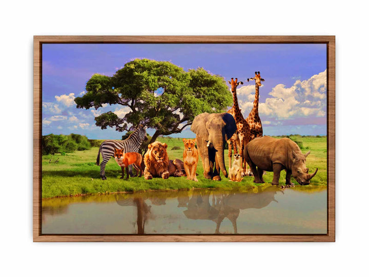 Animal Group Tree Painting 