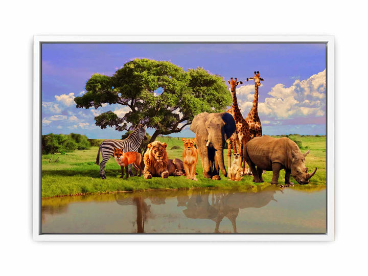 Animal Group Tree Painting 