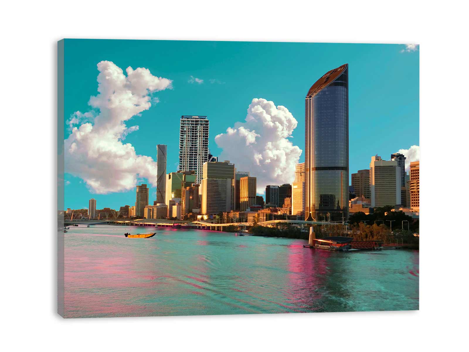 Brisbane Brisbane  River Side  Art  Painting