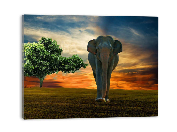 Elephant  & Tree Painting 