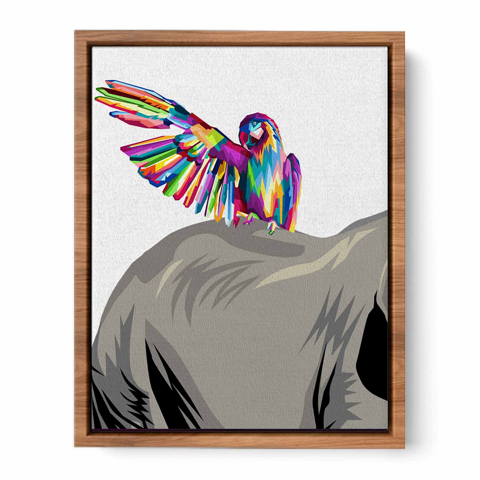 Elephant Parrot Painting 