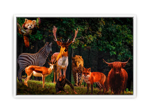Brown Animal Group Painting 