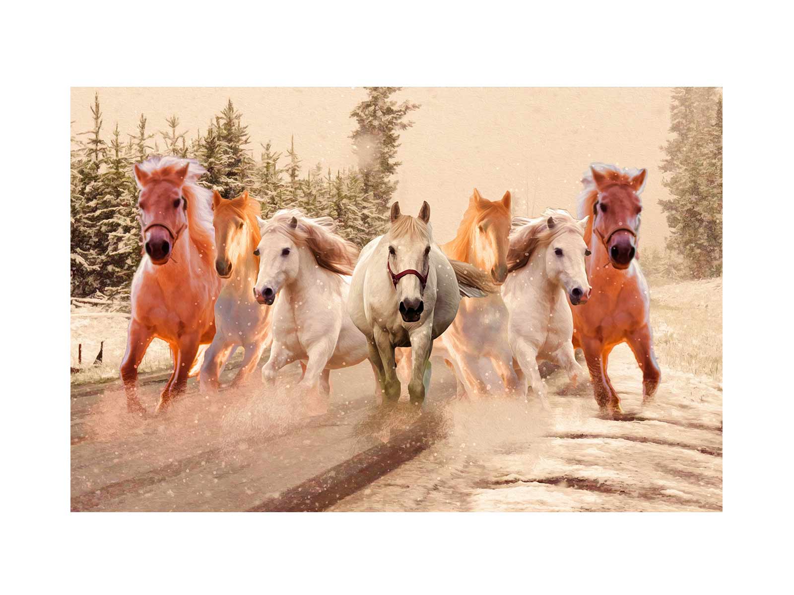 Lucky Seven Horses Painting