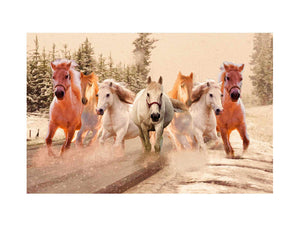 Lucky Seven Horses Painting