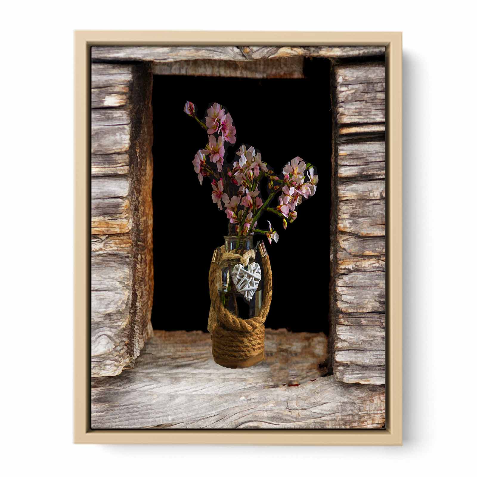 Flower Vase  Vintage Painting 