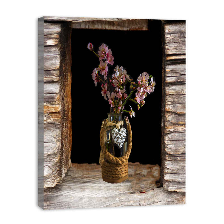 Flower Vase  Vintage Painting 