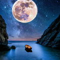 Moon on Beach Painting