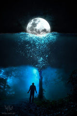 Man  underwater Painting artwork preview