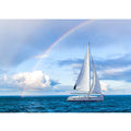 Rainbow Sailing Ship Painting 