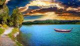 Sunrise Mountain Lake Painting artwork preview