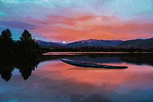 Sunset Lake  Painting