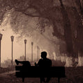 Street light Greece Painting