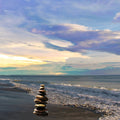  Stacking stones Beach Painting