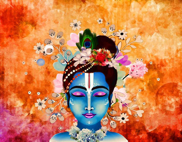 Blue Krishna Painting