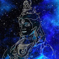 Blue Shiva Painting