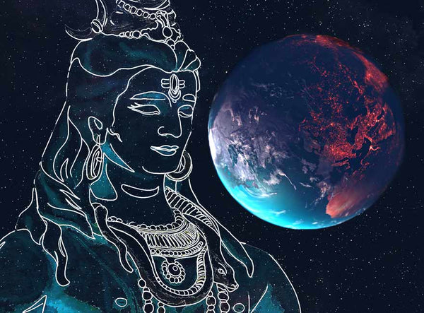 Shiva Moon Painting