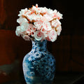 Blue Pot Roses Painting