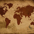 Worldmap Black Painting