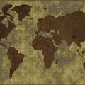 Worldmap Green Painting