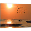 Fisherman in Sea Painting 