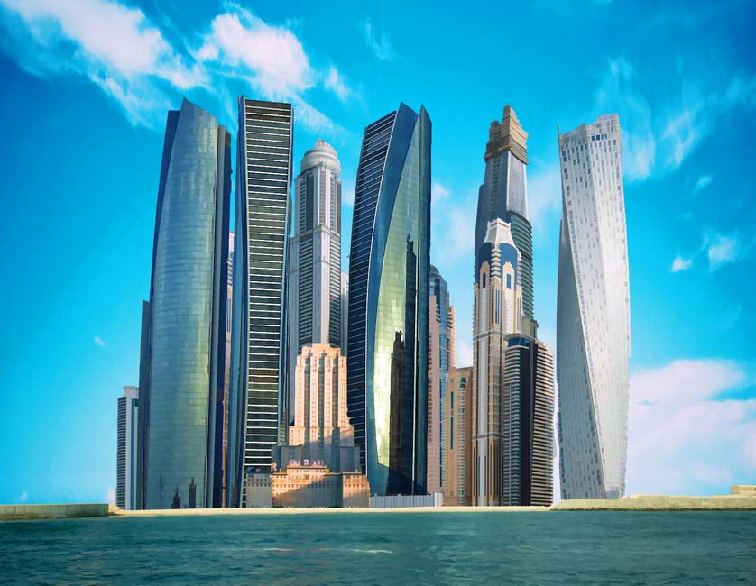 Dubai Skyline Painting2
